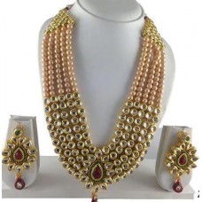 High End Real kundan 22k Gold Plated necklace set 